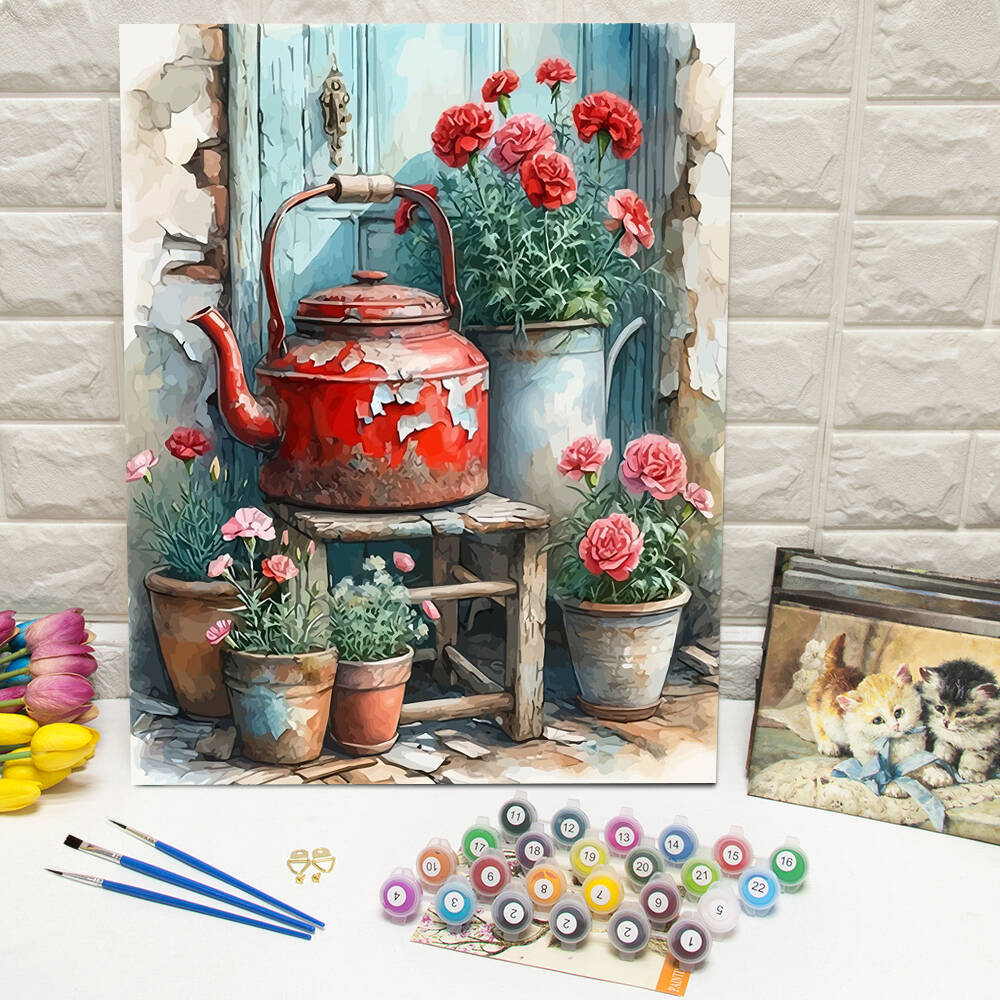 Art Craft Door - لوحة زيتية بالأرقام منظر طبيعي جبلي