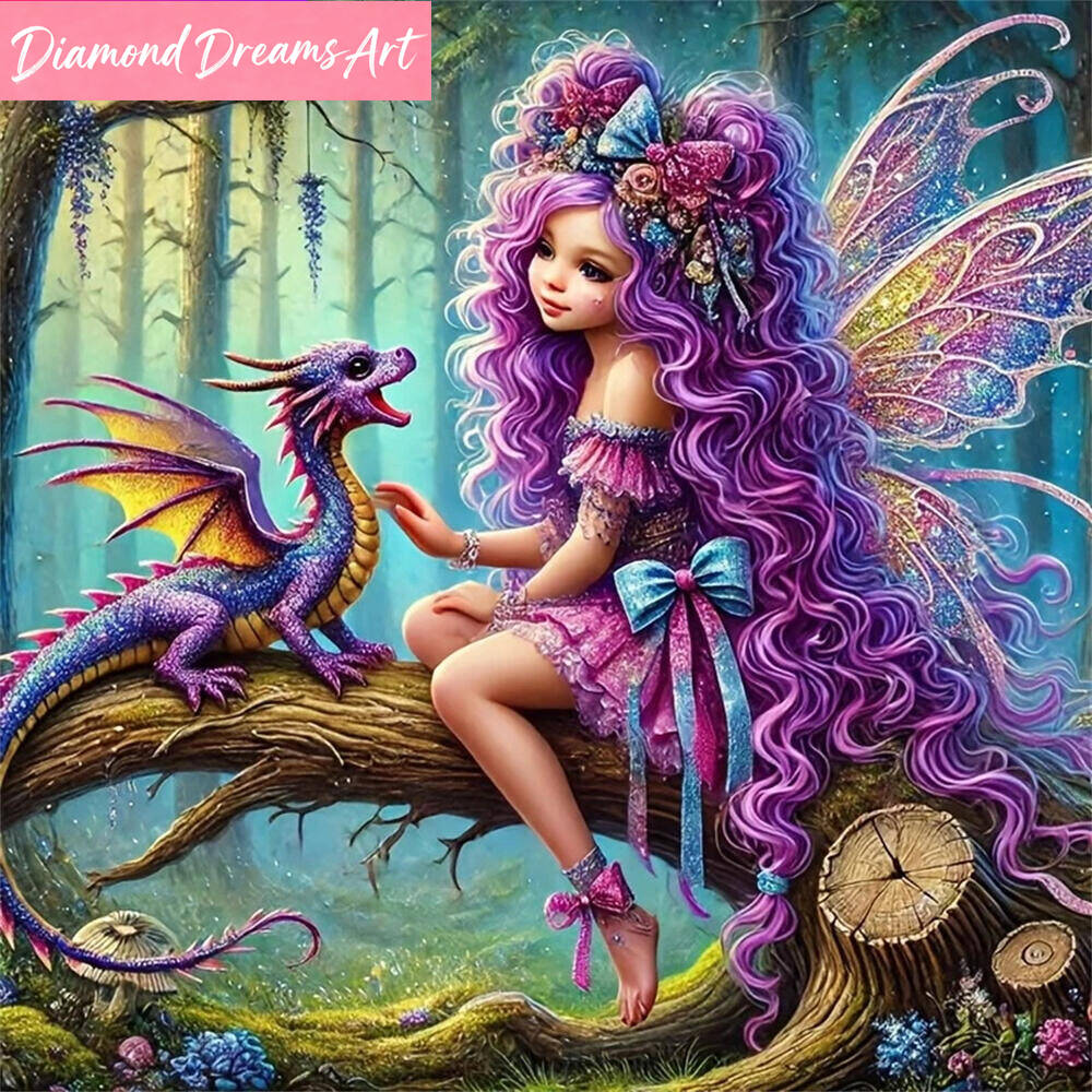 Art Craft Girl - لوحة فسيفساء ماسية مربعة كاملة بتصميم