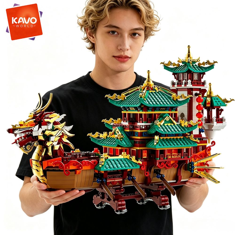 Art Craft Meaning - KAVOWORLD 2453 قطعة مكعبات بناء قارب