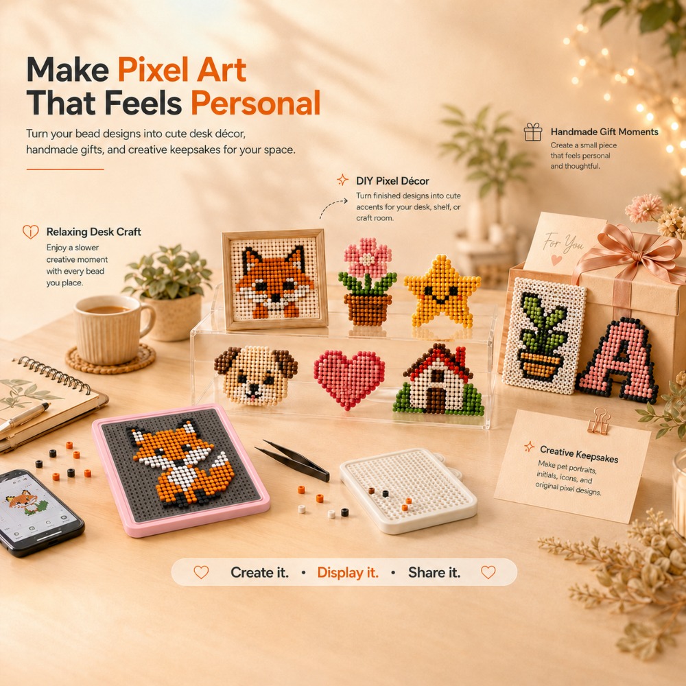 Art Crafting - لوحة إضاءة LED ذكية بخرزات قابلة