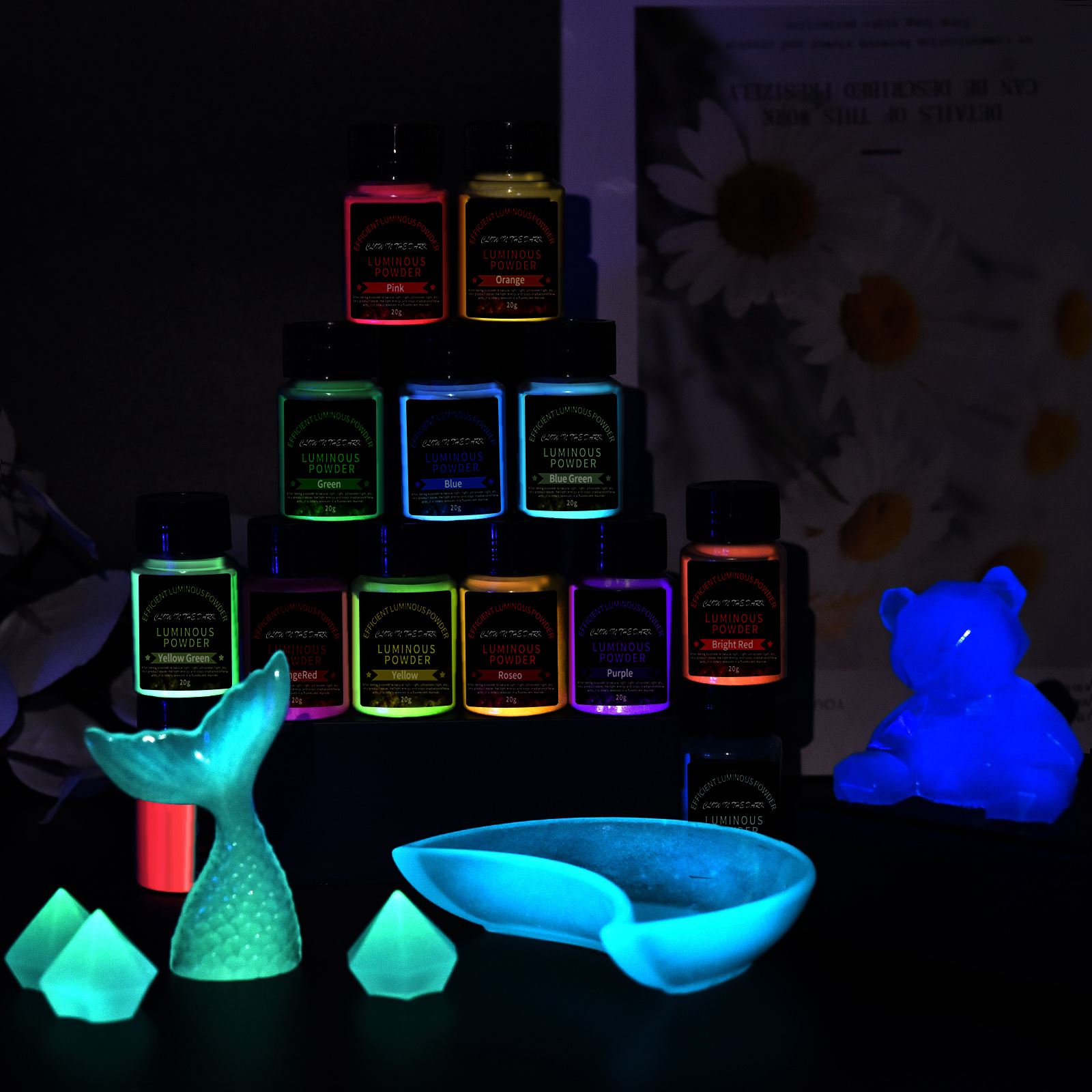 20 جرام طويلة الأمد مشرق مضيئة - مراجعة Resin Pigment Powder وسعره