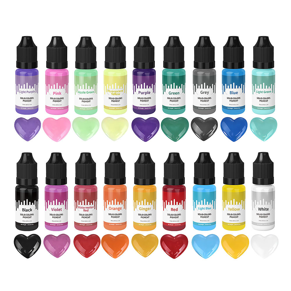 18 ألوان 10 مللي معكرون الصلبة - مراجعة Resin Pigment Powder وسعره