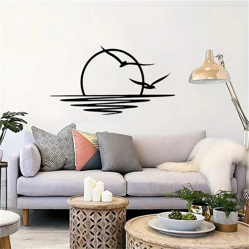 المعادن جدار الفن الشمس البحر  - مراجعة Art Craft Door وسعره
