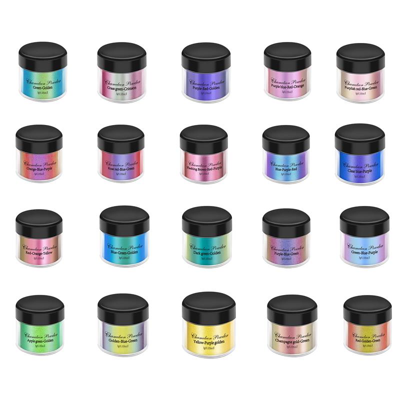 مسحوق لؤلؤي مشوه سحري ، حرباء  - مراجعة Resin Pigment Powder وسعره