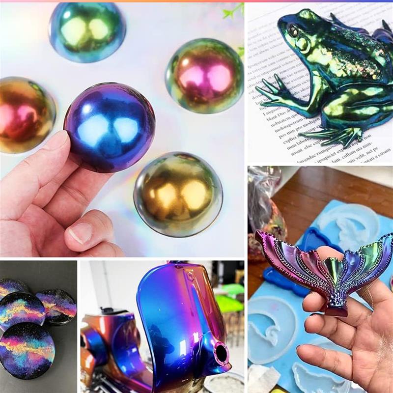 مسحوق لؤلؤي مشوه سحري ، حرباء  - مراجعة Resin Pigment Powder وسعره