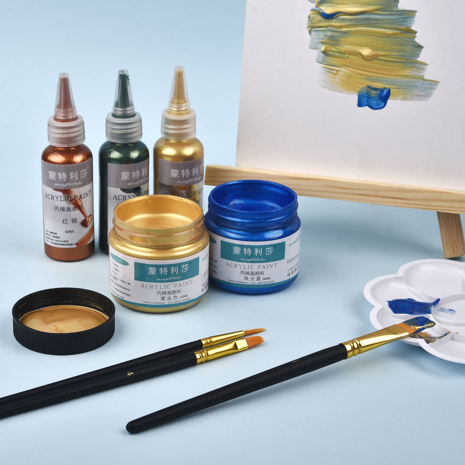 طلاء معدني من الأكريليك اللؤلؤ - مراجعة Resin Pigment Powder وسعره
