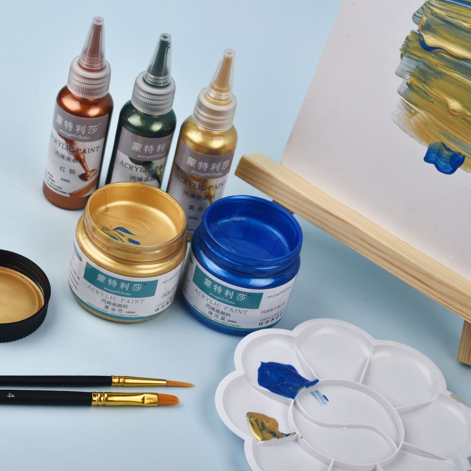 طلاء معدني من الأكريليك اللؤلؤ - مراجعة Resin Pigment Powder وسعره