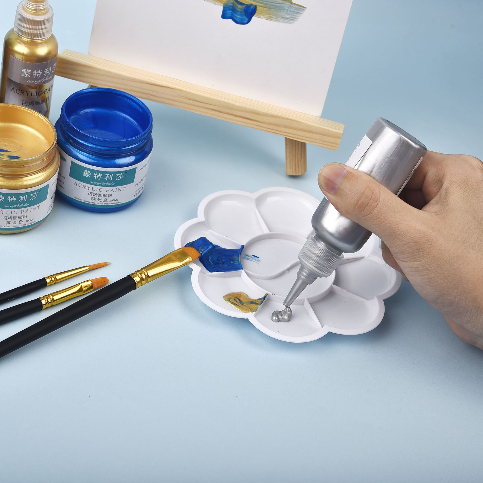 طلاء معدني من الأكريليك اللؤلؤ - مراجعة Resin Pigment Powder وسعره