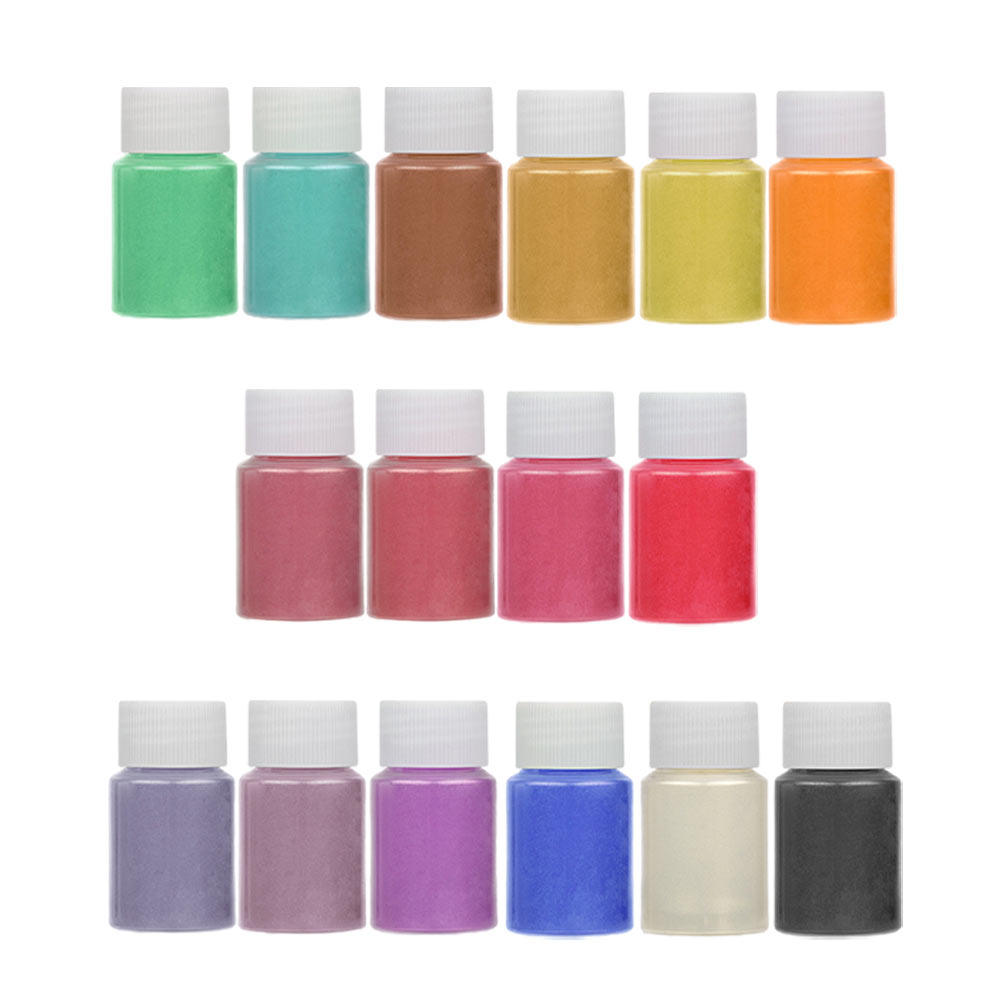 مسحوق صبغة لؤلؤية بـ 16 لونًا  - مراجعة Resin Pigment Powder وسعره