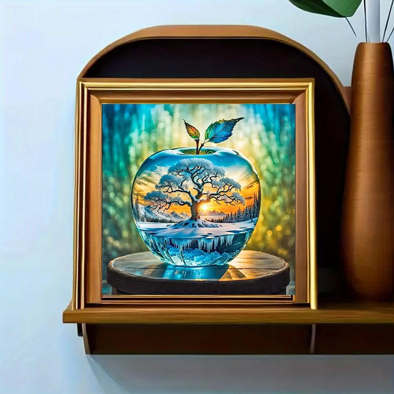 مجموعة ألوان ماسية بنمط التفاح - مراجعة Art Craft Kits For Adults وسعره